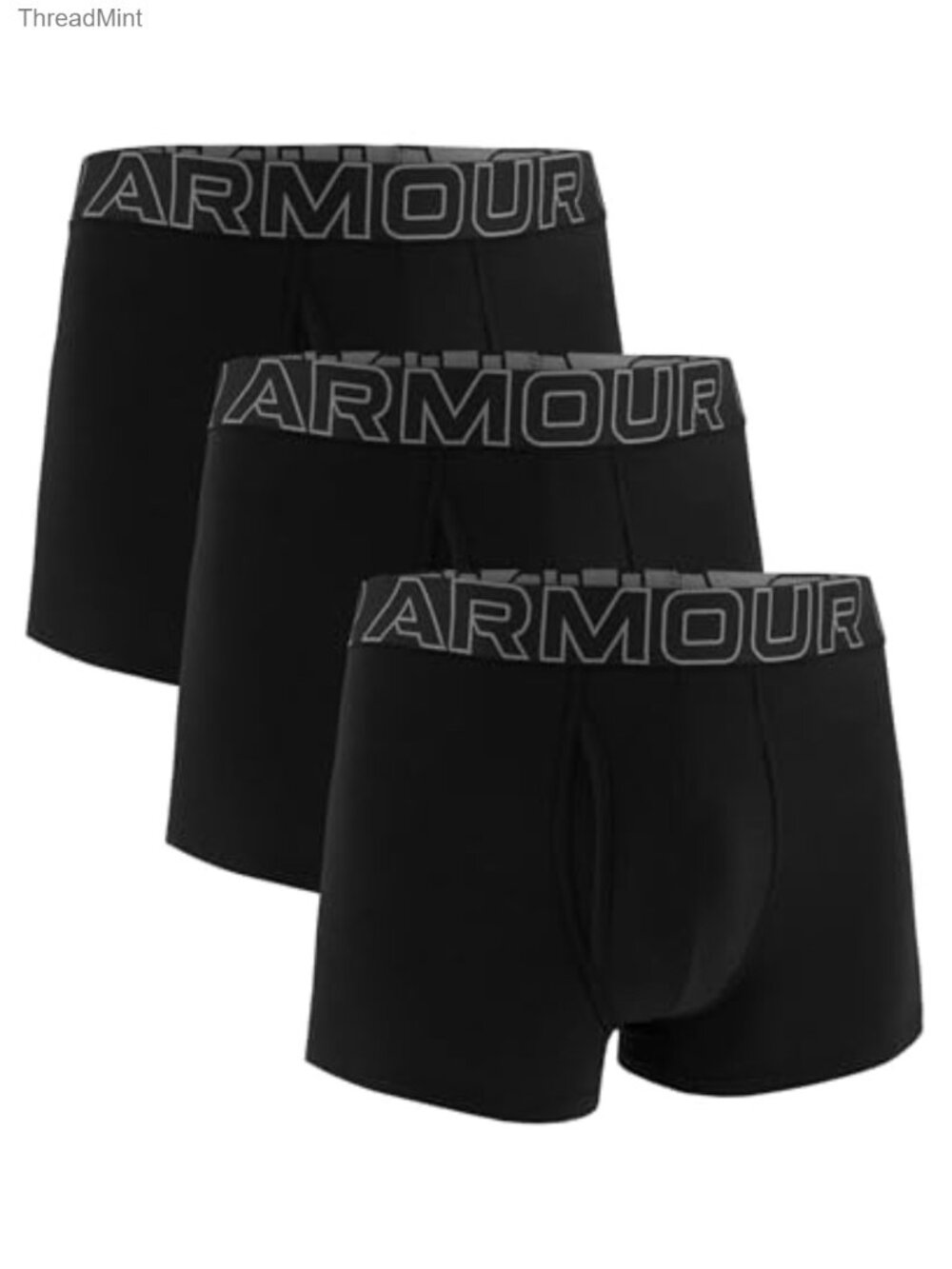 3-Pack Performance Cotton Boxer Briefs 3" Inseam Fitted Tagless